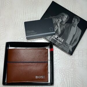 BOSI Genuine Leather Wallet • New in Box • Gift Ready • Brown Men’s Bifold